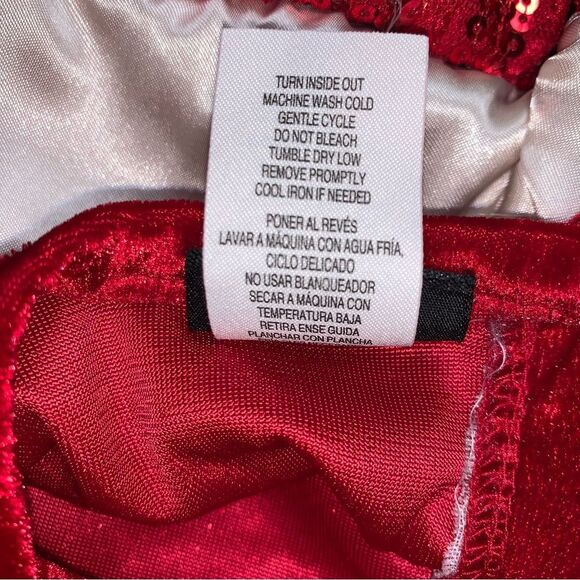 Christmas Holiday Red Velvet Party Fit Flare Dress 3T Faux Fur Trimmed Santa - Picture 5 of 9